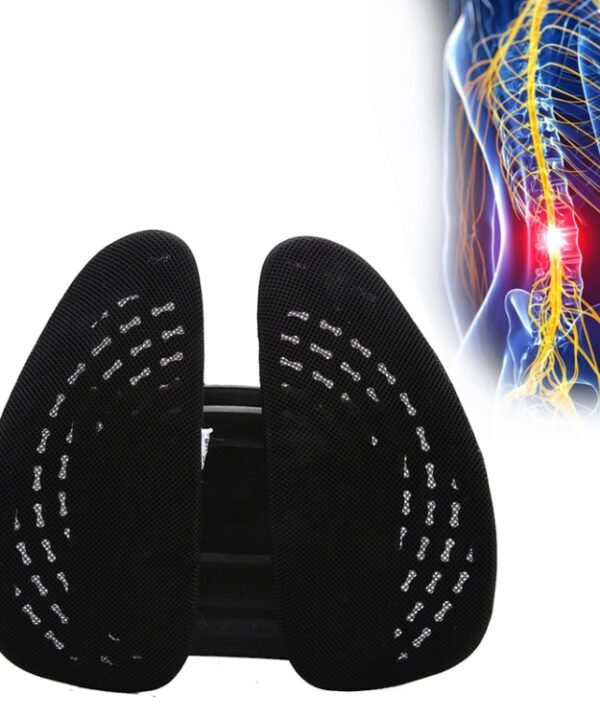 Car Lumbar Support Office Seat Belt Backrest Double Cushion Car Home Massage Lumbar Ice Silk Pillow