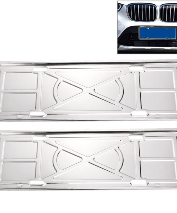 2 PCS Car License Plate Aluminium Alloy Bracket Frame Holder Stand Mount(Silver)