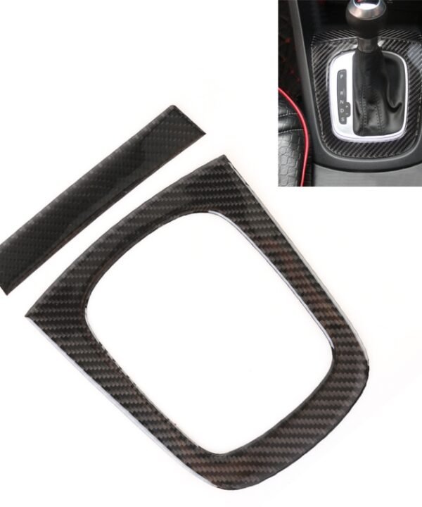 2 PCS Carbon Fibre Car Gear Panel Decorative Sticker for Audi Q3 2013-2018