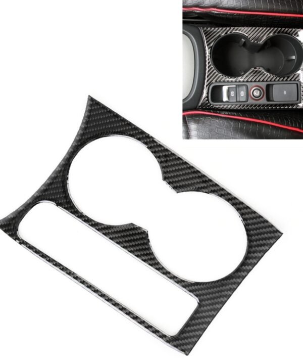 Carbon Fibre Car Water Cup Panel Decorative Sticker for Audi Q3 2013-2018