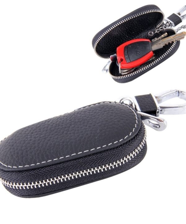 Universal Leather Crocodile Texture Waist Hanging Zipper Wallets Key Holder Bag (No Include Key)