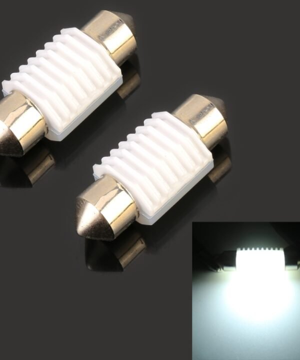2 PCS 31mm DC12V 1.7W 6000K 135LM 2LEDs SMD-3030 Car Reading Lamp, with Decoder