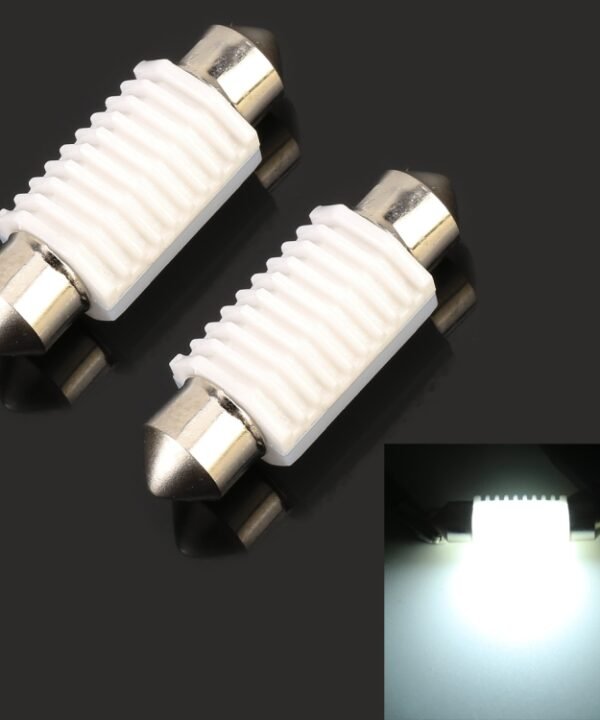 2 PCS 36mm DC12V 1.7W 6000K 135LM 2LEDs SMD-3030 Car Reading Lamp, with Decoder