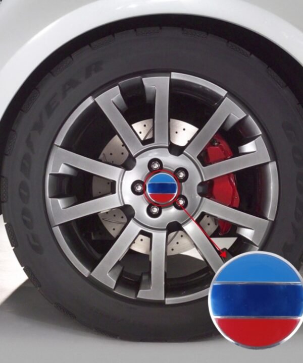 4 PCS National Flag Metal Car Sticker Wheel Hub Caps Centre Cover Decoration