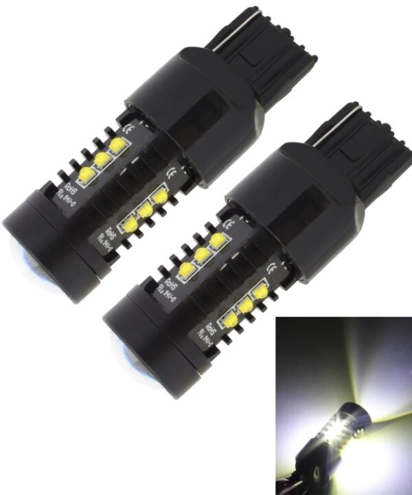 2 PCS MZ 10W 1080LM 5500K 7440 12 XB-D LED Car Reverse Lights T20 Tail Backup Lamps Car Tail Parking DRL Brake Parking Lights, DC 12-24V, 7440