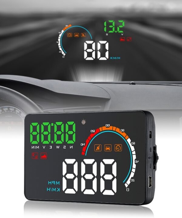 Q5 GPS 4 inch Vehicle-mounted Head Up Display Security System, Support Running Speed & Direction & Distance / Driving Kilometres /