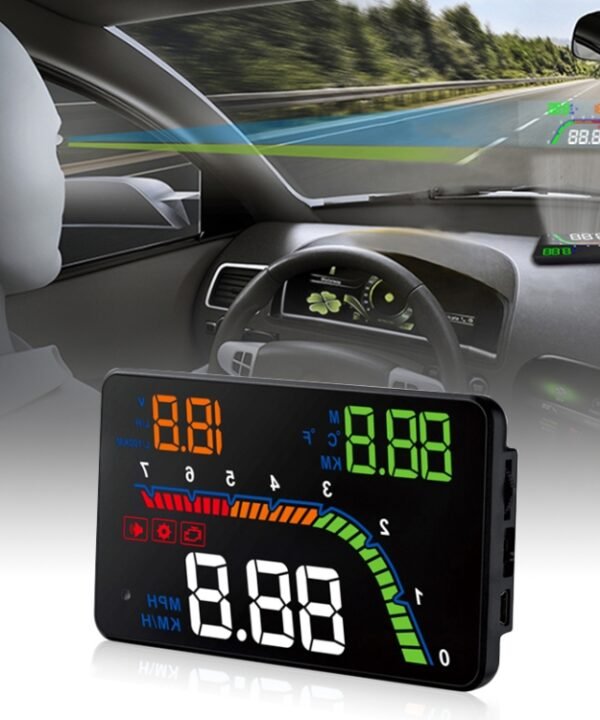 T100 OBD2 4 inch Vehicle-mounted Head Up Display Security System, Support Car Speed / Engine Revolving Speed Display / Instantaneous Fuel Consumption / Detection and Elimination Fault Code