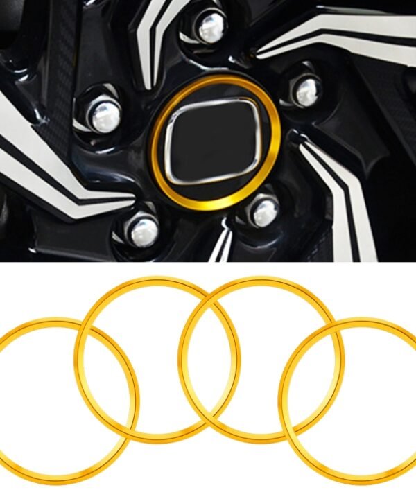 4 PCS Car Metal Wheel Hub Decoration Ring for BMW 5 Series 2018