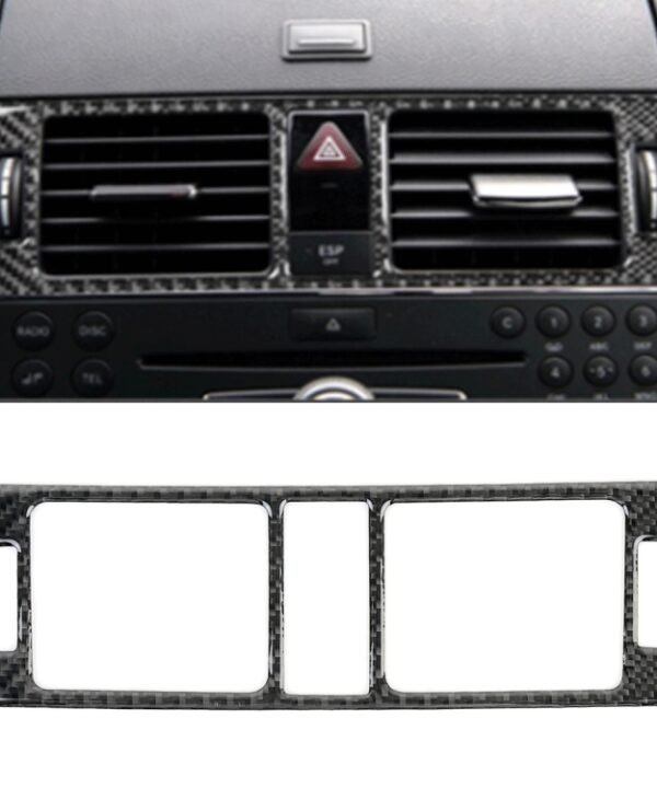 Car Dashboard Air Conditioning Frame Carbon Fiber Decorative Sticker for Mercedes-Benz W204 2007-2013