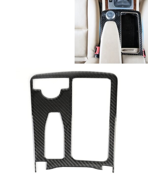 Car Left Drive Water Cup Panel Carbon Fiber Decorative Sticker for Mercedes-Benz W204 2007-2013