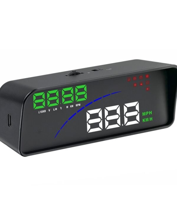 P9 HUD 3.6 inch Car OBD2 Smart Digital Meter with Multi-color, Speed & RPM & Water Temperature & Oil Consumption & Driving Distance / Time & Voltage Display, Over Speed Alarm, Low Voltage Alarm, Kilometers & Miles Switching, Light Sensor Functions
