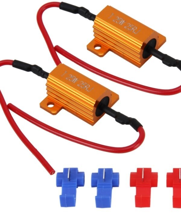 2 PCS Car Canbus Error Canceller Decoder Load Resistor LED 25W 25 Ohm No Blinking Decoder