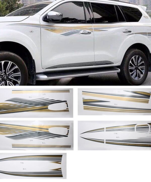 5 PCS SUV Body Decorative Strip Brand Car Streamline Shining Sticker for Nissan TERRA 2019