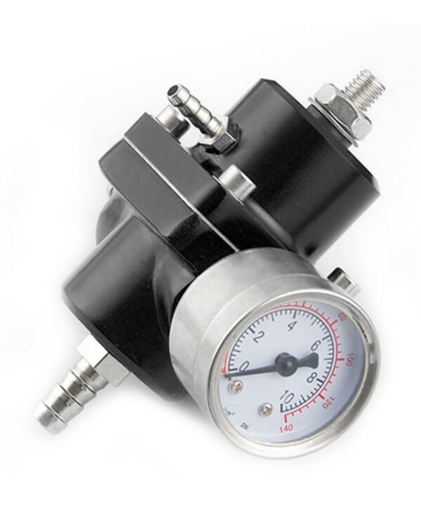 0-140PSI Universal Car Fuel Pressure Regulator with Gauge Adjustable Oil Pressure Regulator
