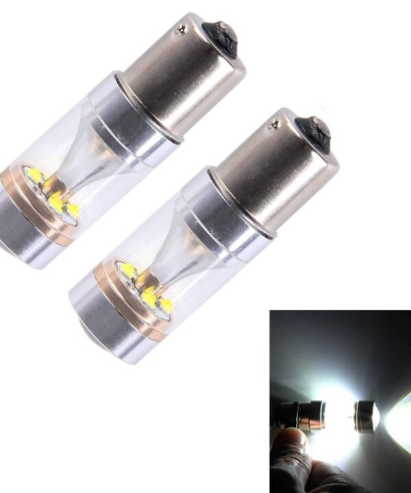 2 PCS 1156/BA15S  350LM 6000K 30W White Light 6 LED Canbus Car Reversing Light / Turn Light, DC 12V