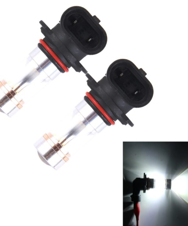 2 PCS 9006 350 LM 6000K 30W White Light 6 LED Car Fog Light Bulb, DC 12V