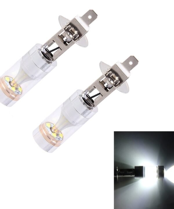 2 PCS H1 30W 350 LM 6000K White Light 6 LED Car Fog Light Bulb, DC 12V