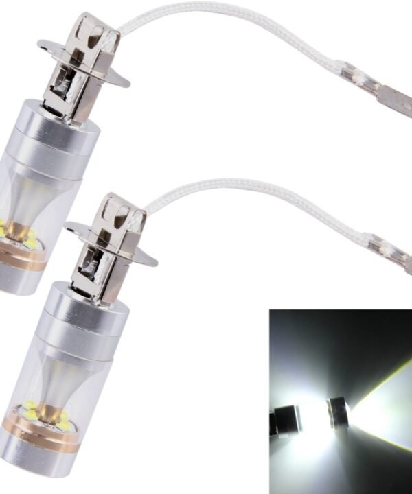2 PCS H3 30W 350 LM 6000K White Light 6 LED Car Fog Light Bulb, DC 12V