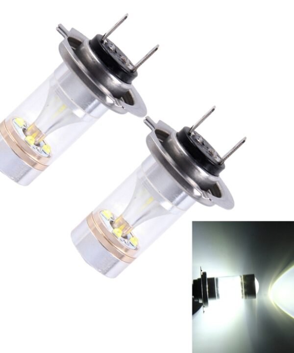 2 PCS H7 30W 350 LM 6000K White Light 6 LED Car Fog Light Bulb, DC 12V