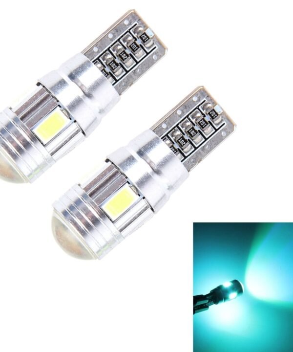 2PCS T10 3W Ice Blue Light 6 SMD 5630 LED Error-Free Canbus Car Clearance Lights Lamp, DC 12V