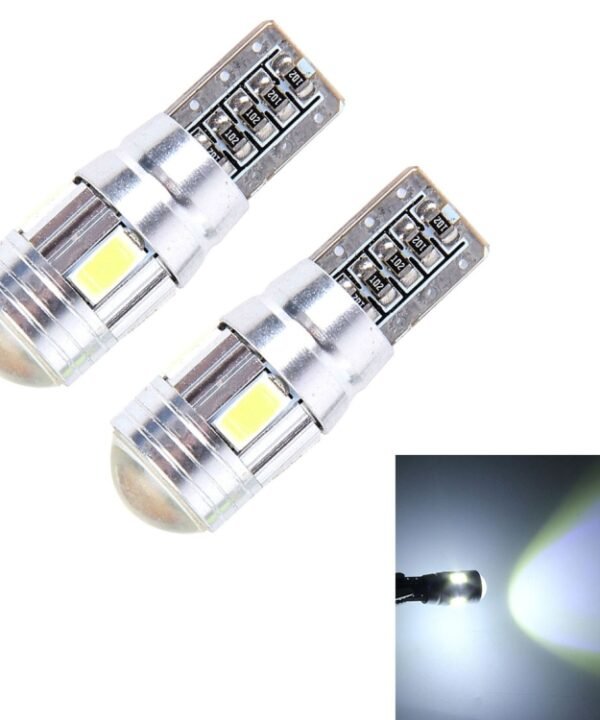2PCS T10 3W 6 SMD 5630 LED Error-Free Canbus Car Clearance Lights Lamp, DC 12V, 6 SMD 5630 LEDs/White Light, 6 SMD 5630 LEDs/Pink Light, 6 SMD 5630 LEDs/Green Light