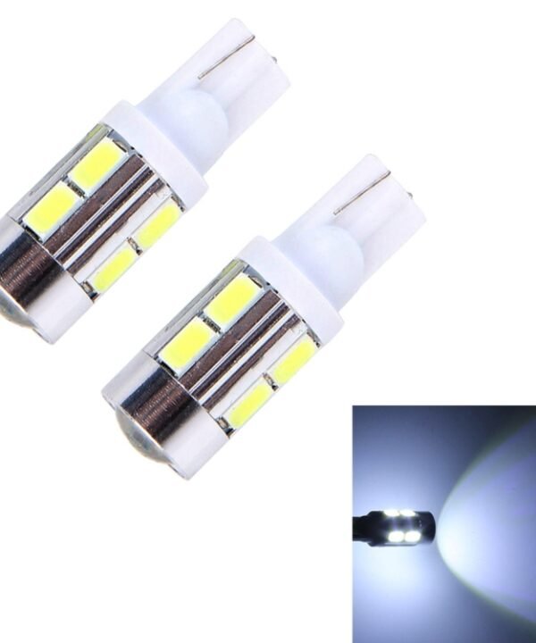 2 PCS T10 6W White Light 10 SMD 5630 LED Car Clearance Lights Lamp, DC 12V