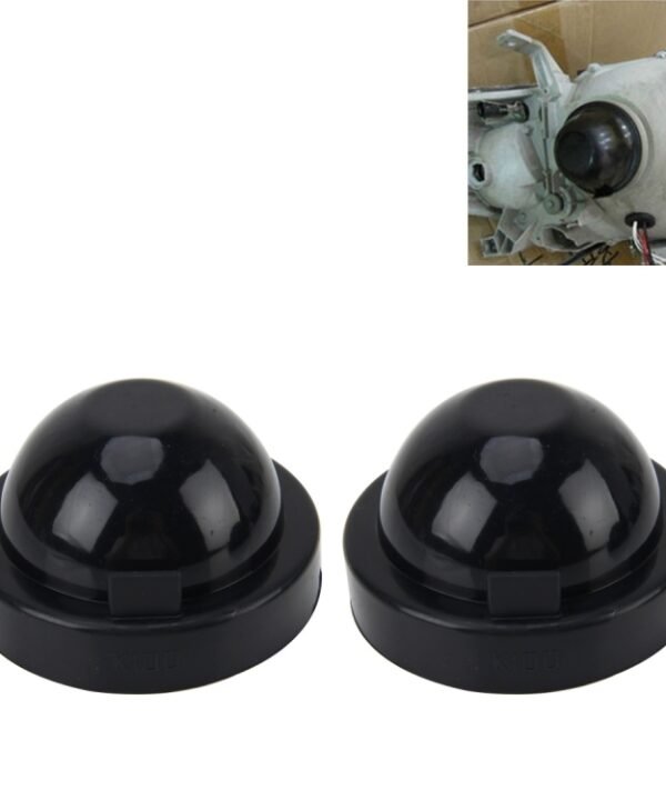 2 PCS K100 Universal Car LED Headlight HID Xenon Lamp Silicone Dust Cover Seal Caps Car Dust Cover Waterproof Dustproof Sealing Headlamp Cover for Car Retrofit, Inner Diameter: 10cm