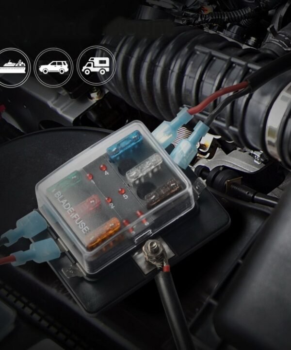 Universal 6 Way Fuse Box Block Fuse Holder Box Car Vehicle Circuit Automotive Blade Tool 6 Way Fuse Block, DC 10V-32V