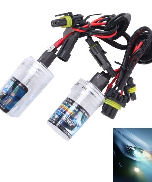2PCS DC12V 35W H1 2800 LM HID Xenon Light Single Beam Super Vision Waterproof Head Lamp, Color Temperature: 6000K, H1