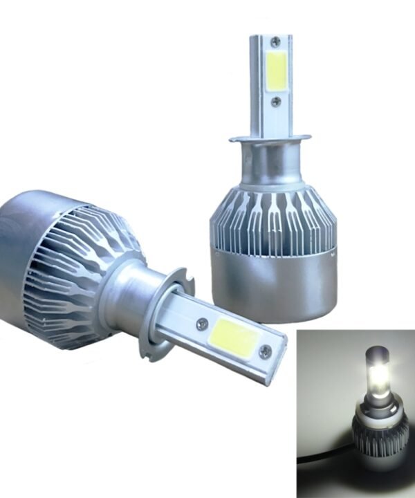 2pcs H3 18W 1800LM 6000K Waterproof IP68 Car Auto LED Headlight with 2 COB LED Lamps, DC 9-36V, H3