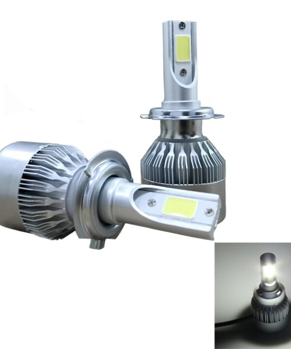 2pcs H7 18W 1800LM 6000K Waterproof IP68 Car Auto LED Headlight with 2 COB LED Lamps, DC 9-36V, H7