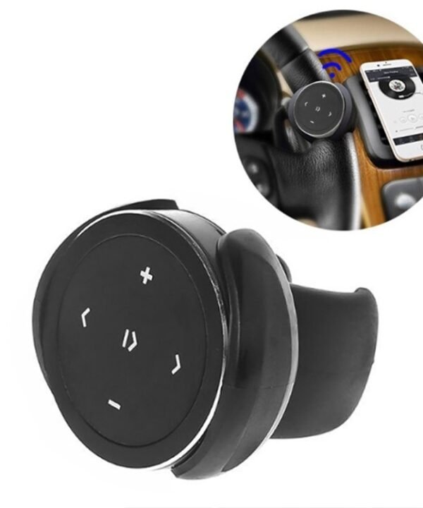 Car Wireless Bluetooth Controller Mobile Phone Multimedia Multi-functional Steering Wheel Remote Controller with Holder, with Holder (Black), with Holder (Silver)