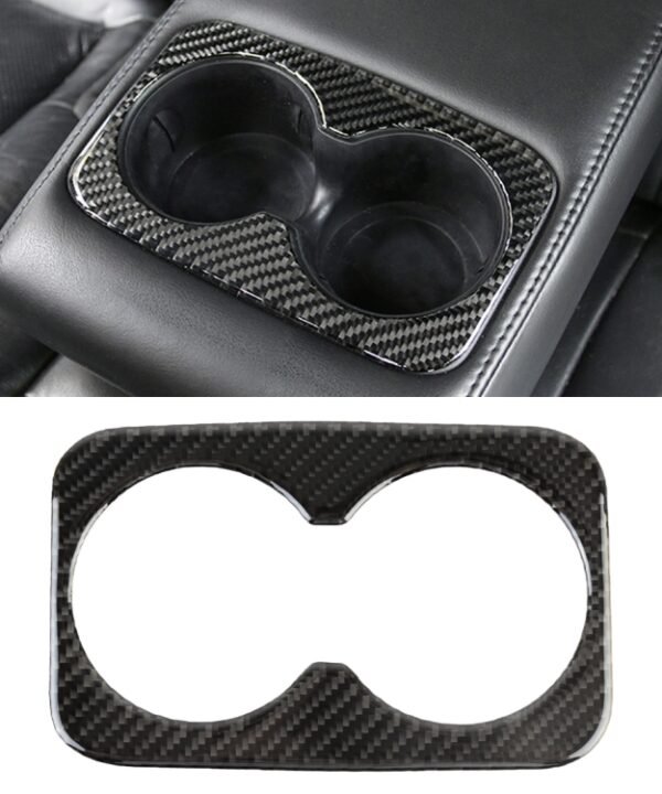 Car Water Cup Carbon Fiber Decorative Sticker for Jeep Grand Cherokee 2011-2018