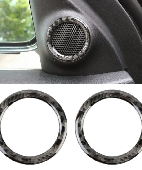 2 PCS Car Rear Horn Carbon Fiber Decorative Sticker for Jeep Grand Cherokee 2014-2017