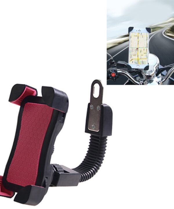 Universal 360 Degrees Free Rotation ABS Motorcycle Phone Bracket Mountain Bike Navigation Bracket GPS/Mobile Holder for 3.5-6.5 inch Mobile Phone
