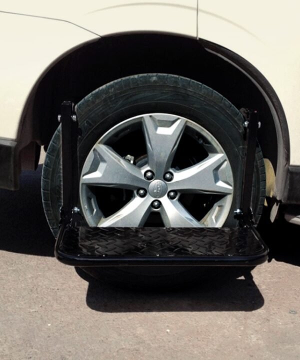 Portable Folding Car Stairs Tyre Mount Steps Ladder for Pickup Trucks, Truck, SUV