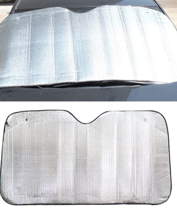 Silver Aluminum Foil Sun Shade Car Windshield Visor Cover Block Front Window Sunshade UV Protect, Size: 130 x 60cm
