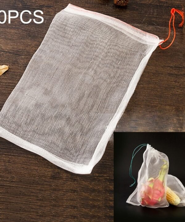 10 PCS Nylon Mesh Bag Garden Seeds Fruits Pest Control Bags Vegetable Vineyard Anti Bird Net Pest Control Net Bag Nylon Mesh Filter Accessories Supplies, Size: 25*15cm