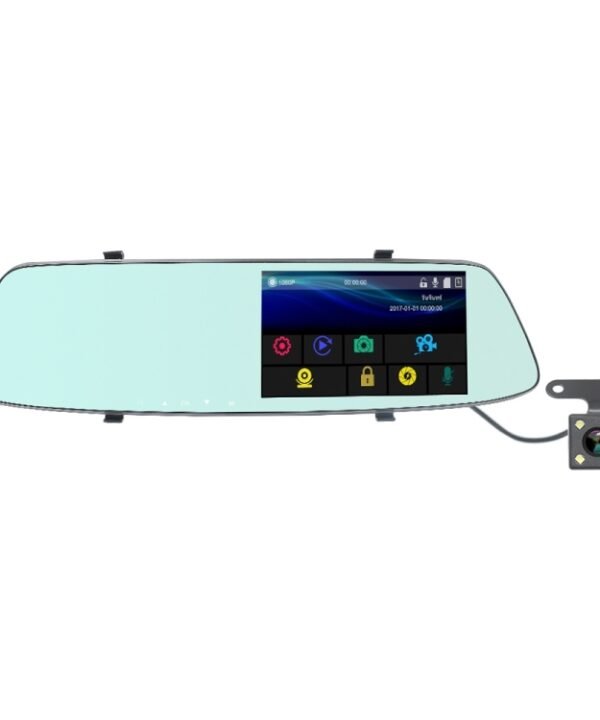 G705 5 inch LCD Touch Screen Rear View Mirror Car Recorder with Separate Camera, 170 Degree Wide Angle Viewing, Support Loop Video / Motion Detection / G-Sensor / TF Card