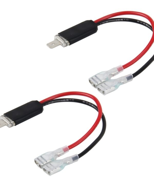 2 PCS Universal H1 Conversion Bulb Harness Wire Plugs Power Wire Adapter Connectors