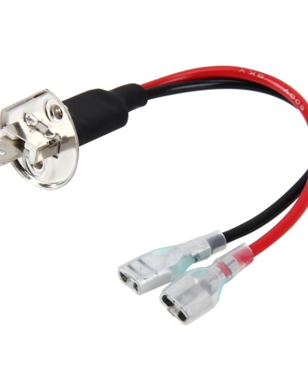 2 PCS Universal H1 Conversion Bulb Harness Wire Plugs Power Wire Adapter Connectors