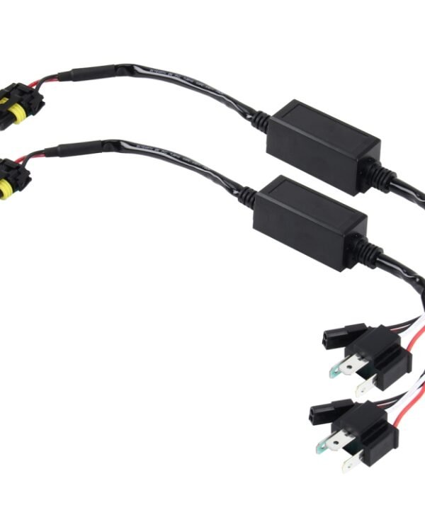 2 PCS DC 12V Universal H4 Bulb Harness Wiring Relay Harness Relay Wiring HID Relay Wiring Harness HID H4 Xenon Light System Relay Harness for Hi/Lo HID
