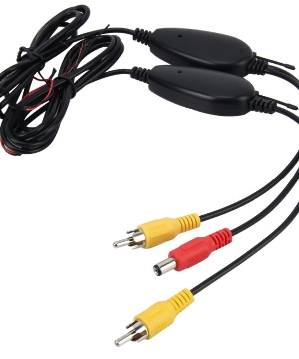 2 PCS 2370MHZ Transmit / Receive Frequency Portable Navigation Wireless Rear View System Wireless Video Transmitter Receiver for Car Rear View Backup Camera Car Back View Monitor System