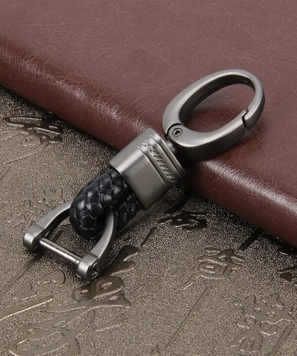 Weaving Band Metal Car Key Ring Braided Belt Key Chain