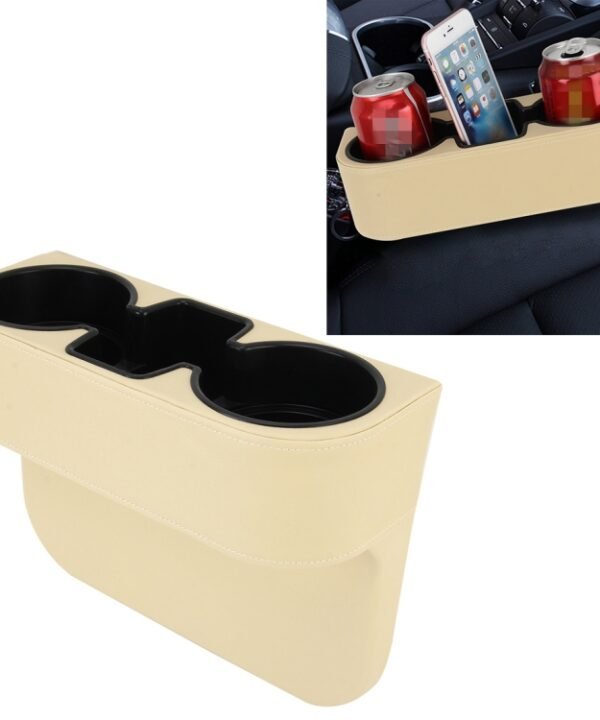 Car Seat Crevice Storage Box Cup Drink Holder Auto Pocket Stowing Tidying for Phone Pad Card Coin Case Car Accessories, Khaki, Brown, Black, Grey