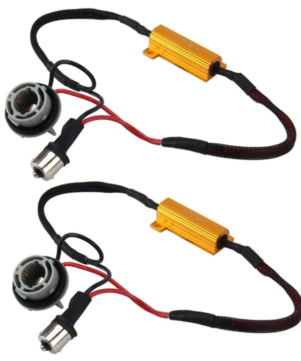 2 PCS 1156/BA15S Car Canbus Error Canceller Decoder Load Resistor LED 50W 8 Ohm No Blinking Decoder