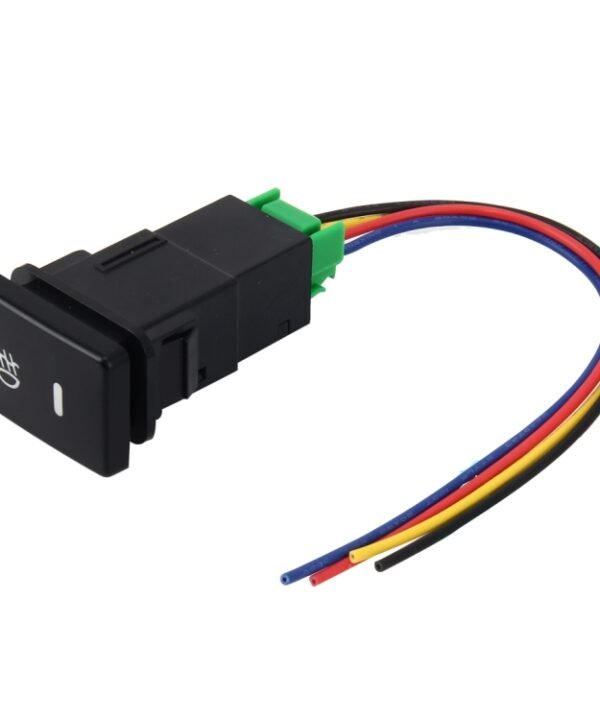 Car Fog Light Lamp Indicator 5 PIN On and Off Button Switch Control 4 Cable Auto Car Fog Light 5 Pin Switch On-Off Button Switch for Toyota, Small Size: 5*2.2*1.7cm(Yellow Light)