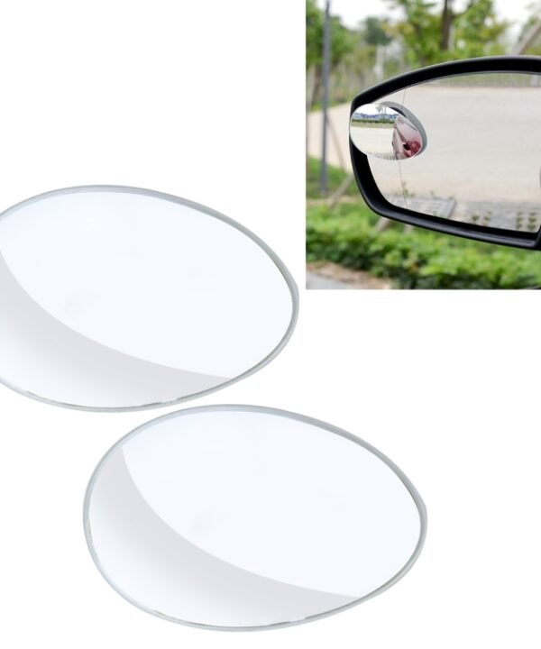 3R-055 2 PCS Car Truck Oval Blind Spot Rear View Wide Angle Mirror Blind Spot Mirror 360 Degree Adjustable Wide-angle Mirror, Size: 6.7*4.5cm