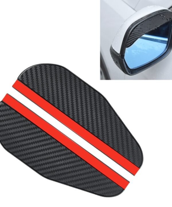 1 Pair Drill Pattern Pure Black Universal Car Rearview Mirror Rain Blades Car Back Mirror Eyebrow Rain Cover