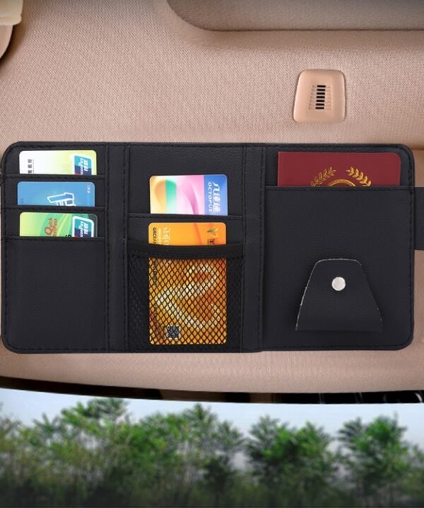 Universal Car Sun Visor Board Paper Tissue Box CD Storage Case Holder Card Bag Organizer, without Zipper  (Black), without Zipper (Yellow)